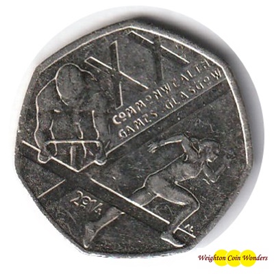 2014 50p - Commonwealth Games Glasgow - Click Image to Close